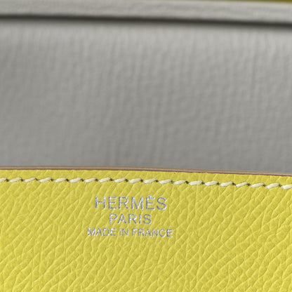 Hermes Epsom Candy Birkin 30 Lime Gris Perle 23 of 34