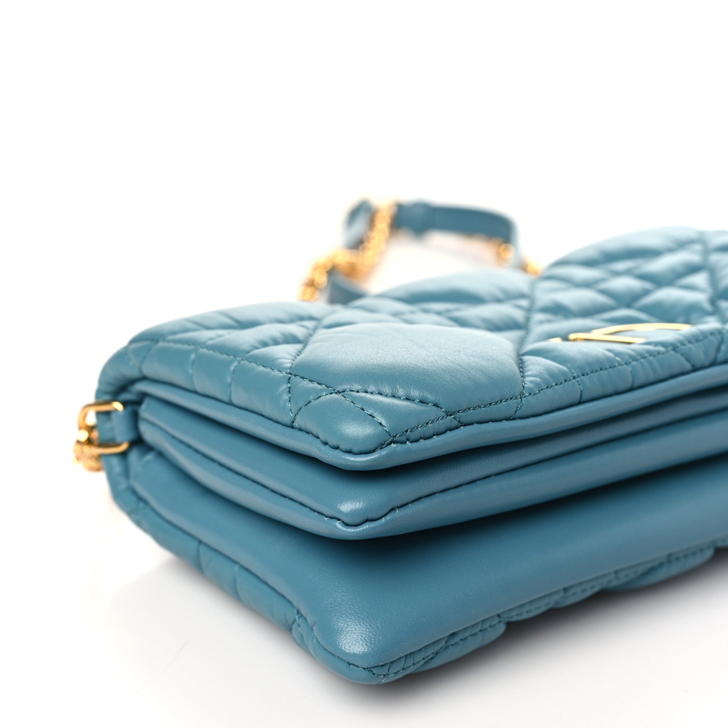 Christian Dior Calfskin Macrocannage Mini Caro Bag Horizon Blue 8 of 10