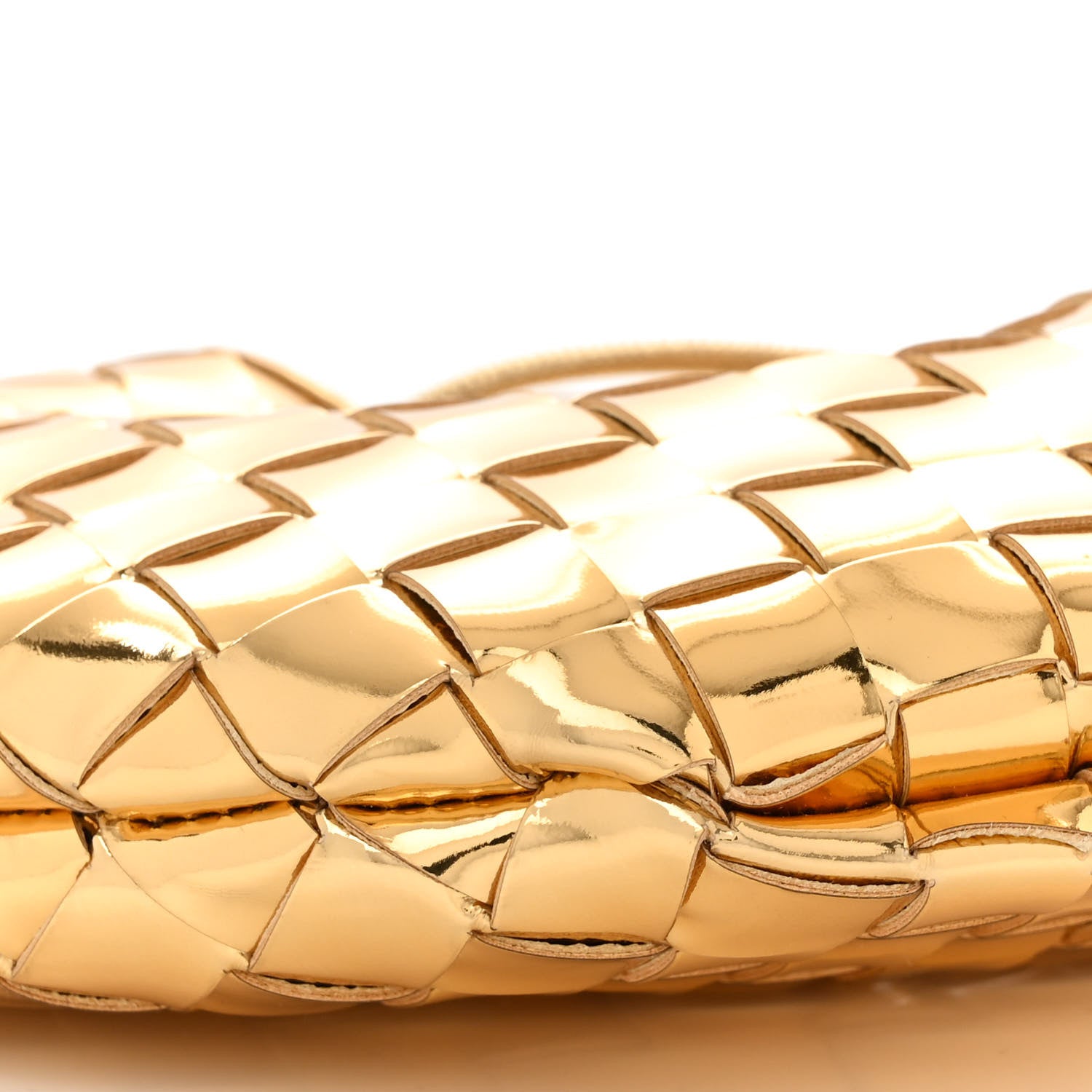 Bottega Veneta Mirror Laminated Nappa Intrecciato Mini Sardine Bag Gold 9 of 9
