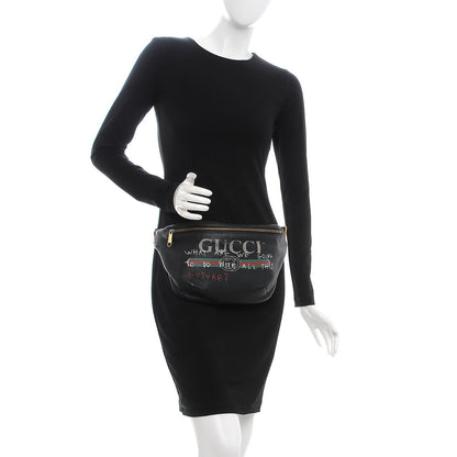 Gucci Grained Calfskin Coco Capitan Logo Belt Bag Black 2 of 11