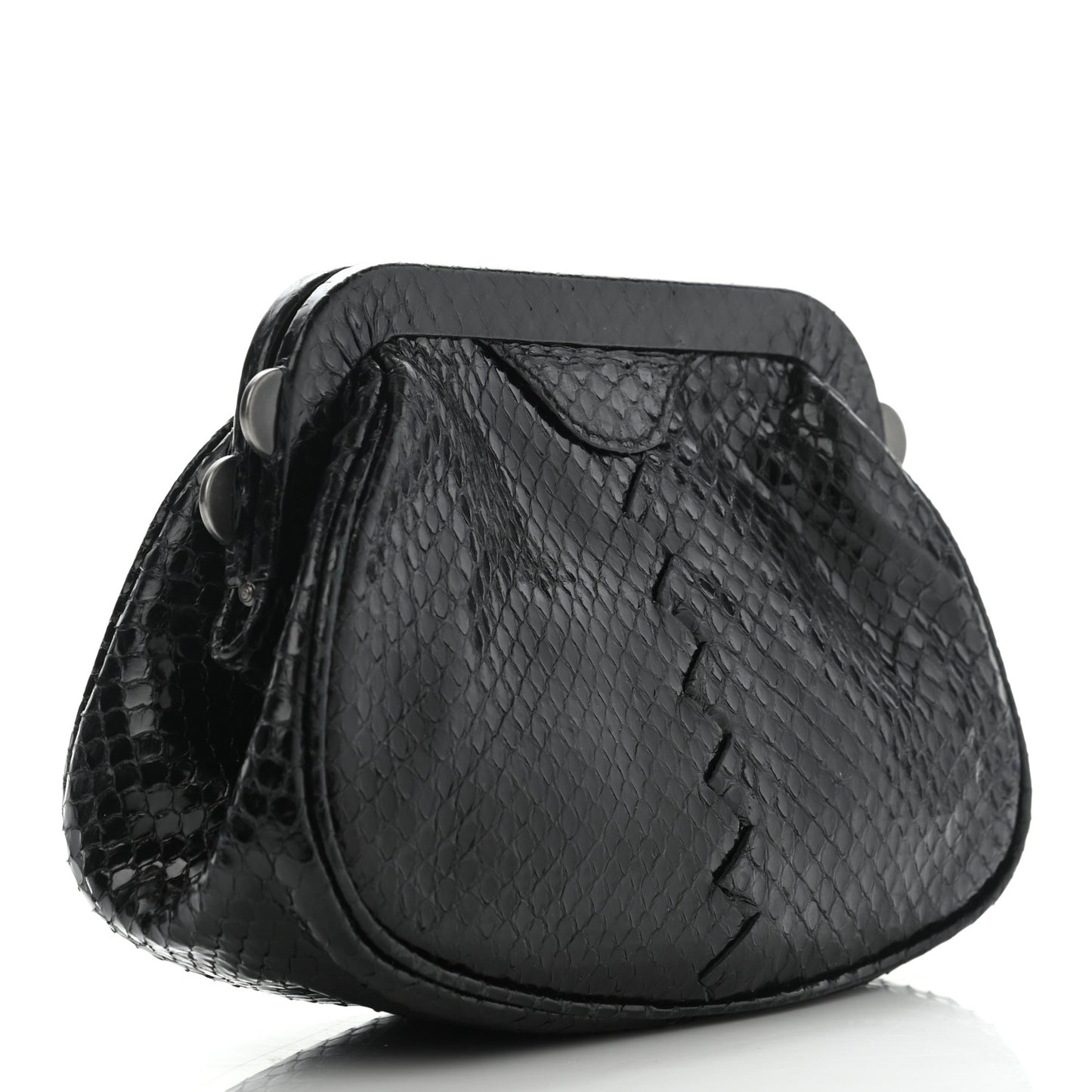 Snakeskin Clutch Black