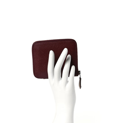Hermes Epsom Silk'In Compact Wallet Rouge H 2 of 8