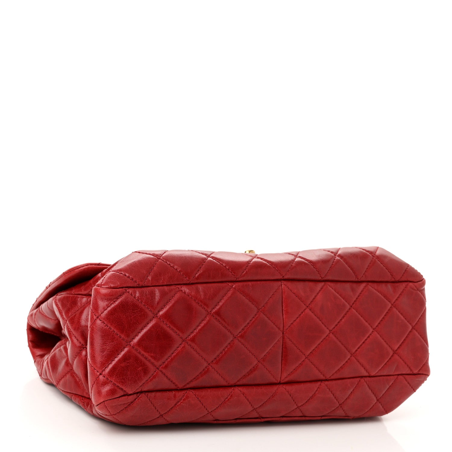 Chanel Glazed Calfskin Castle Rock Medium Flap Red 4 of 11