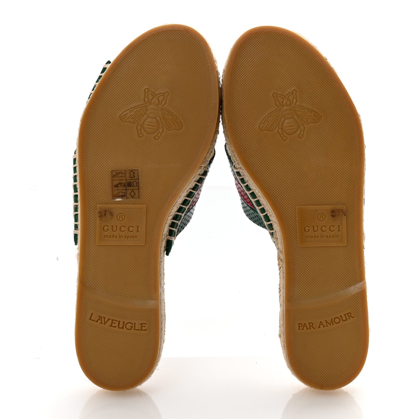 Malaga Kid Perforated Criss Cross Espadrille Slide Sandals 37.5 Emerald Hibiscus Red