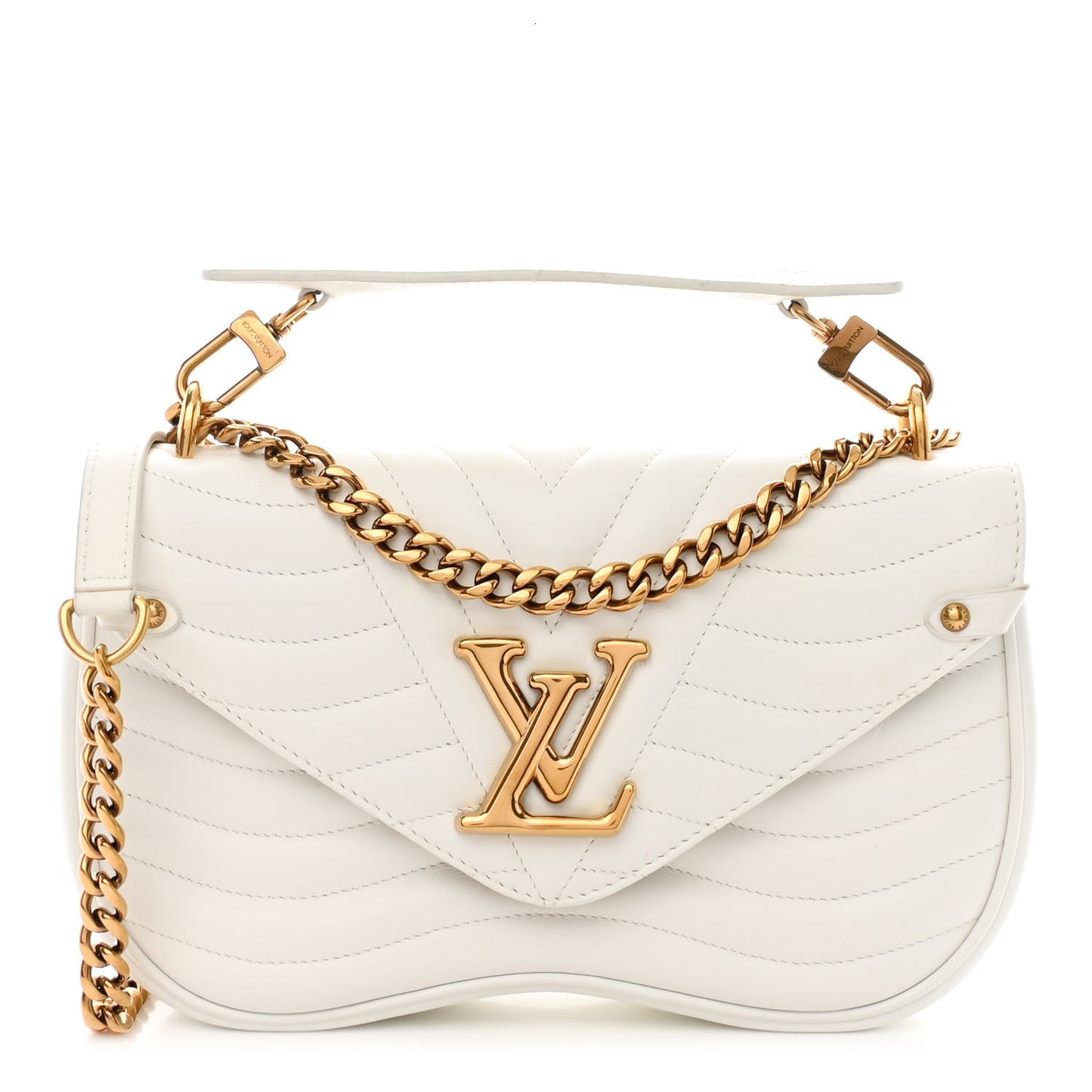 Calfskin New Wave Chain PM White