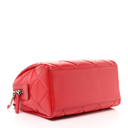 Chanel Calfskin Quilted Small CC Bowling Bag Red 4 of 16