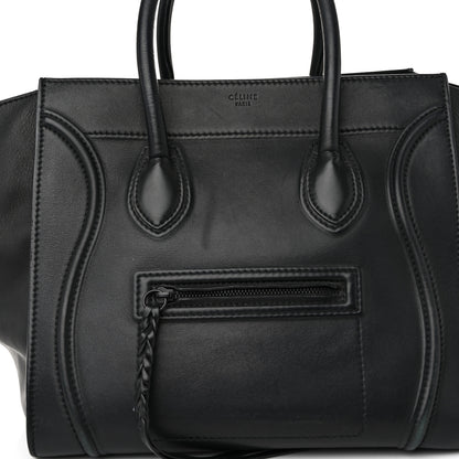 Celine Smooth Calfskin Medium Phantom Luggage Black 7 of 11