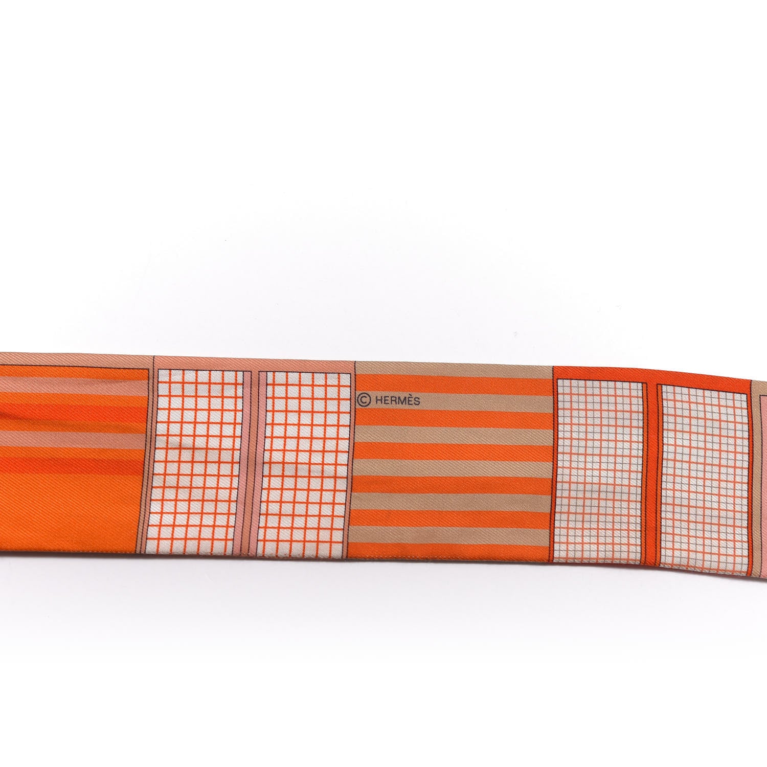 Hermes Silk Couvertures Nouvelles Twilly Orange Jaune Capucine 3 of 5