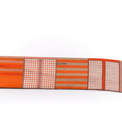 Hermes Silk Couvertures Nouvelles Twilly Orange Jaune Capucine 3 of 5