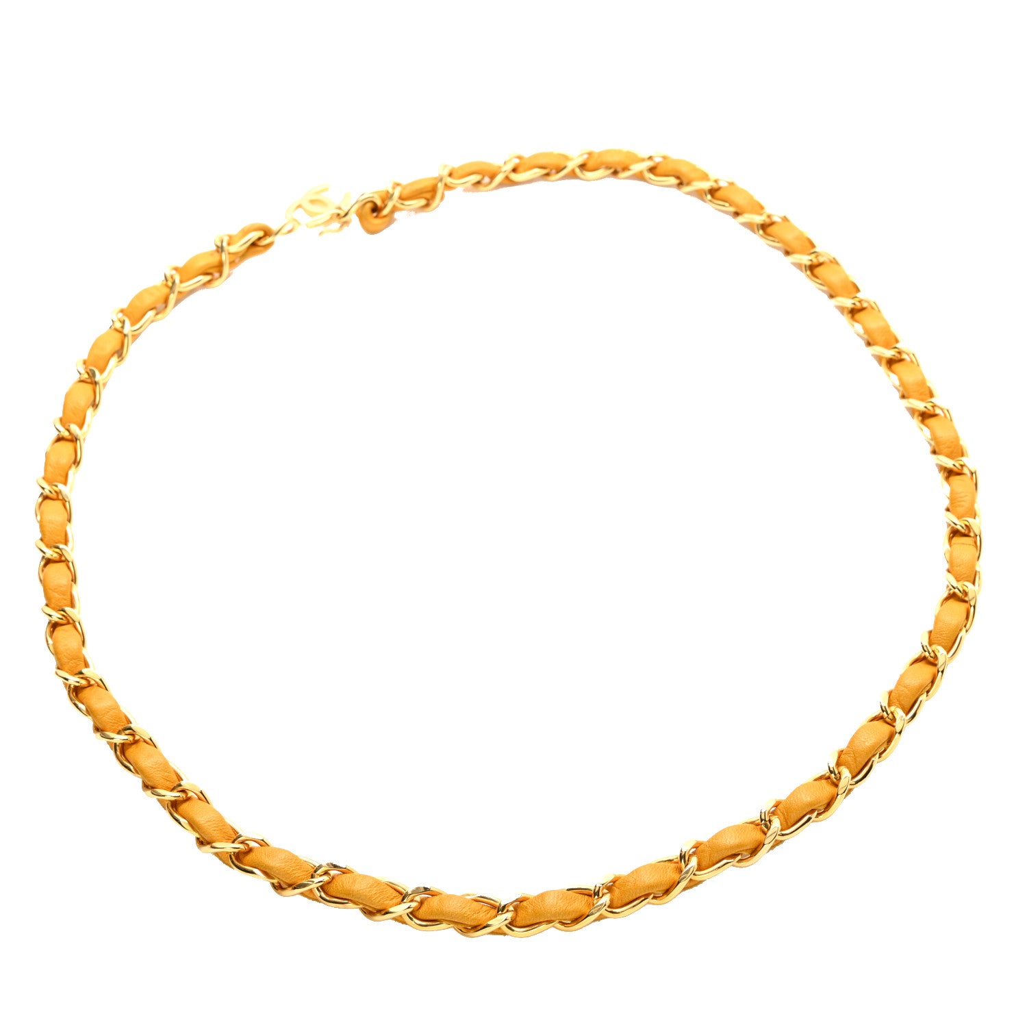 Chanel Metal Lambskin CC Chain Belt Yellow 2 of 5