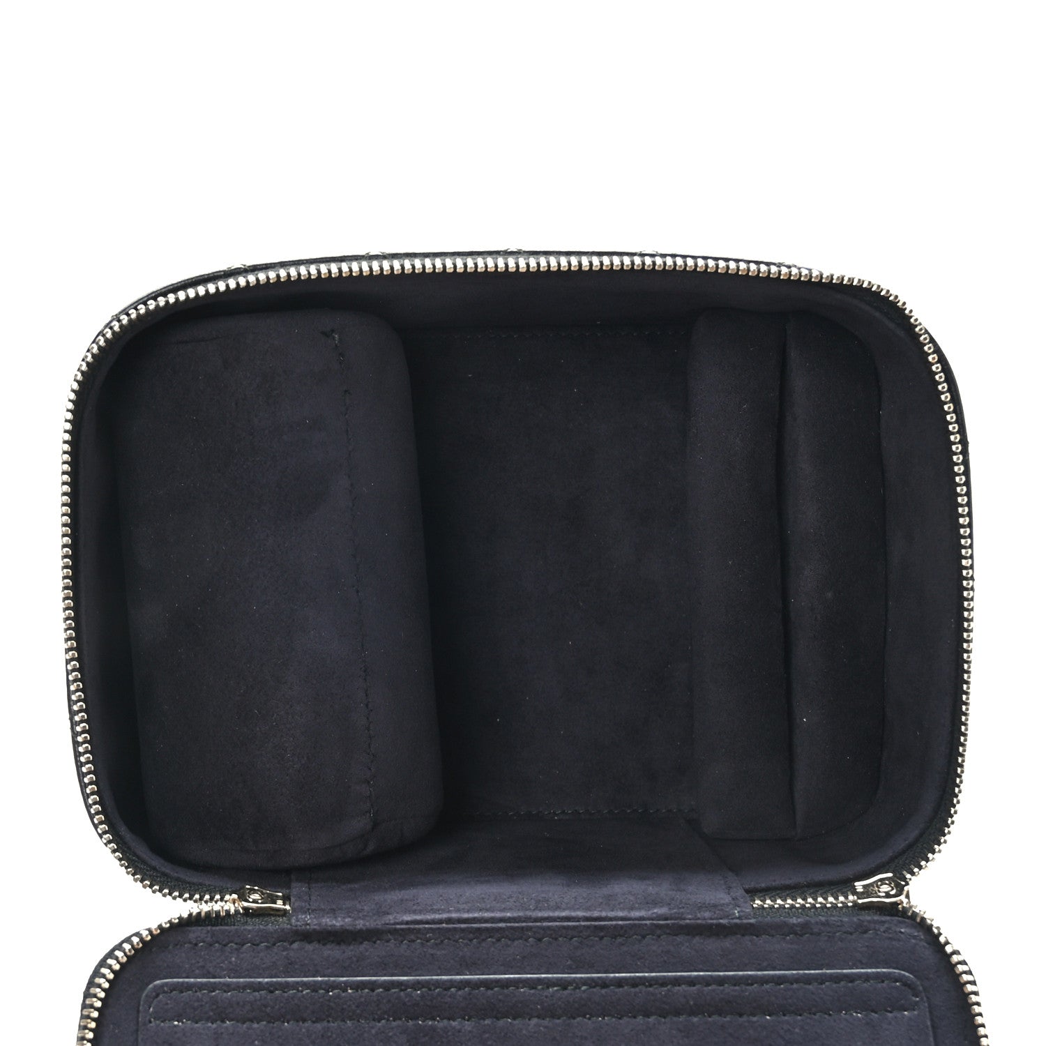 Chanel Lambskin Quilted Top Handle Jewelry Case Black 6 of 13