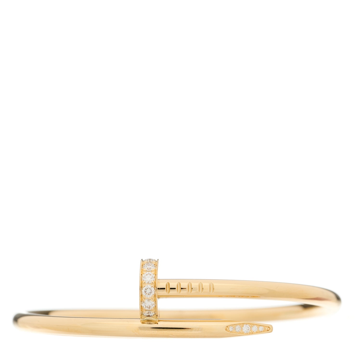 Cartier 18K Yellow Gold Diamond Juste Un Clou Bracelet 16 1 of 5