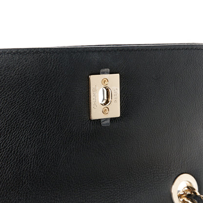Chanel Calfskin Chevron Quilted Mini Messenger Flap Black 6 of 12