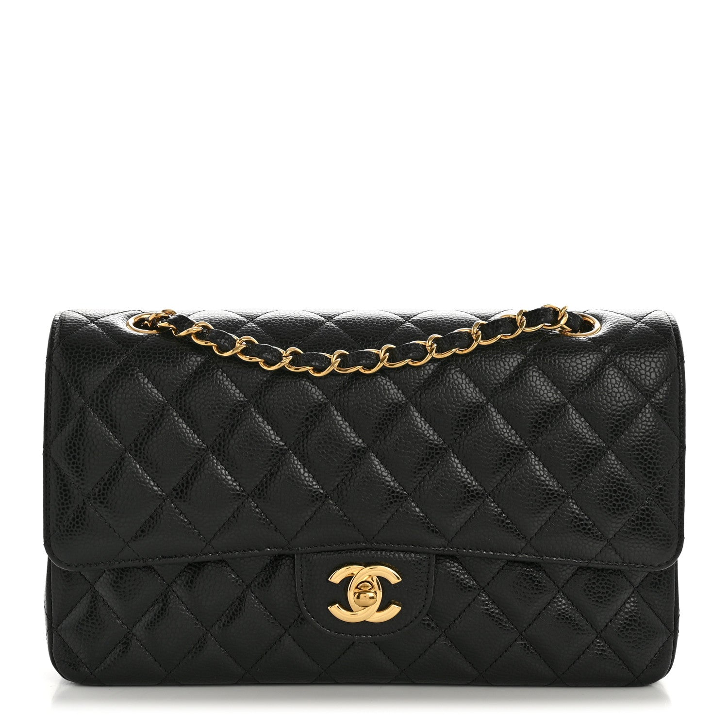 Chanel Caviar Quilted Medium Double Flap Black 1 of 12