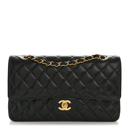 Chanel Caviar Quilted Medium Double Flap Black 1 of 12