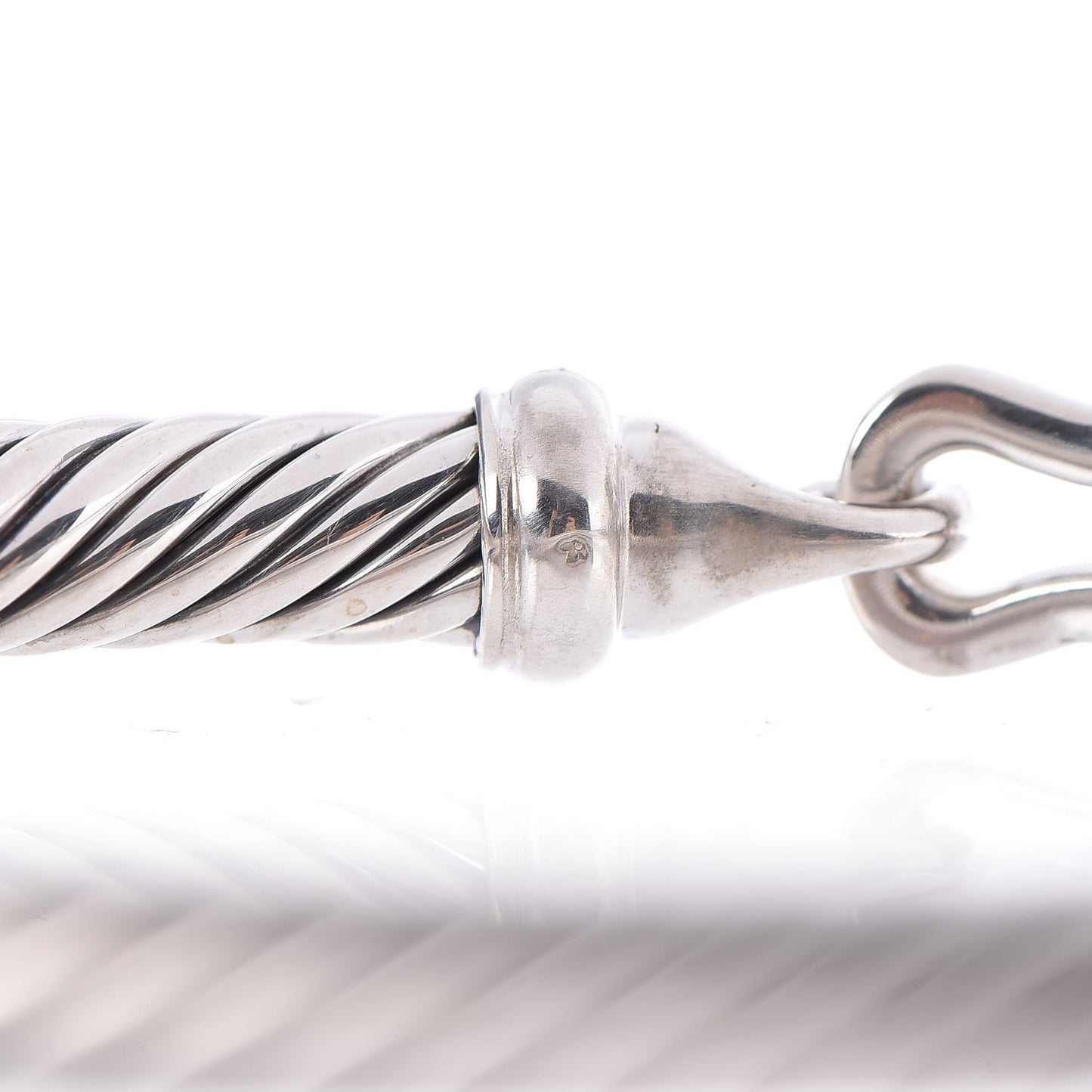 Sterling Silver Diamond 5mm Cable Buckle Bracelet