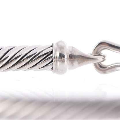 David Yurman Sterling Silver Diamond 5mm Cable Buckle Bracelet 4 of 5