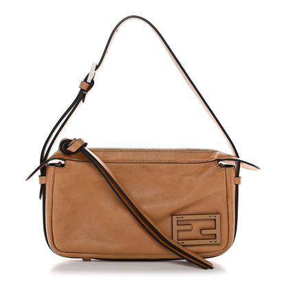 Fendi Vitello Mini Simply Fendi Shoulder Bag Miele Scuro 1 of 20