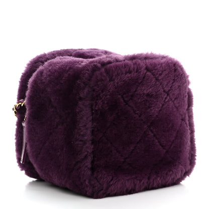 Chanel Shearling Lambskin Quilted Small Vanity Case Purple 4 of 11