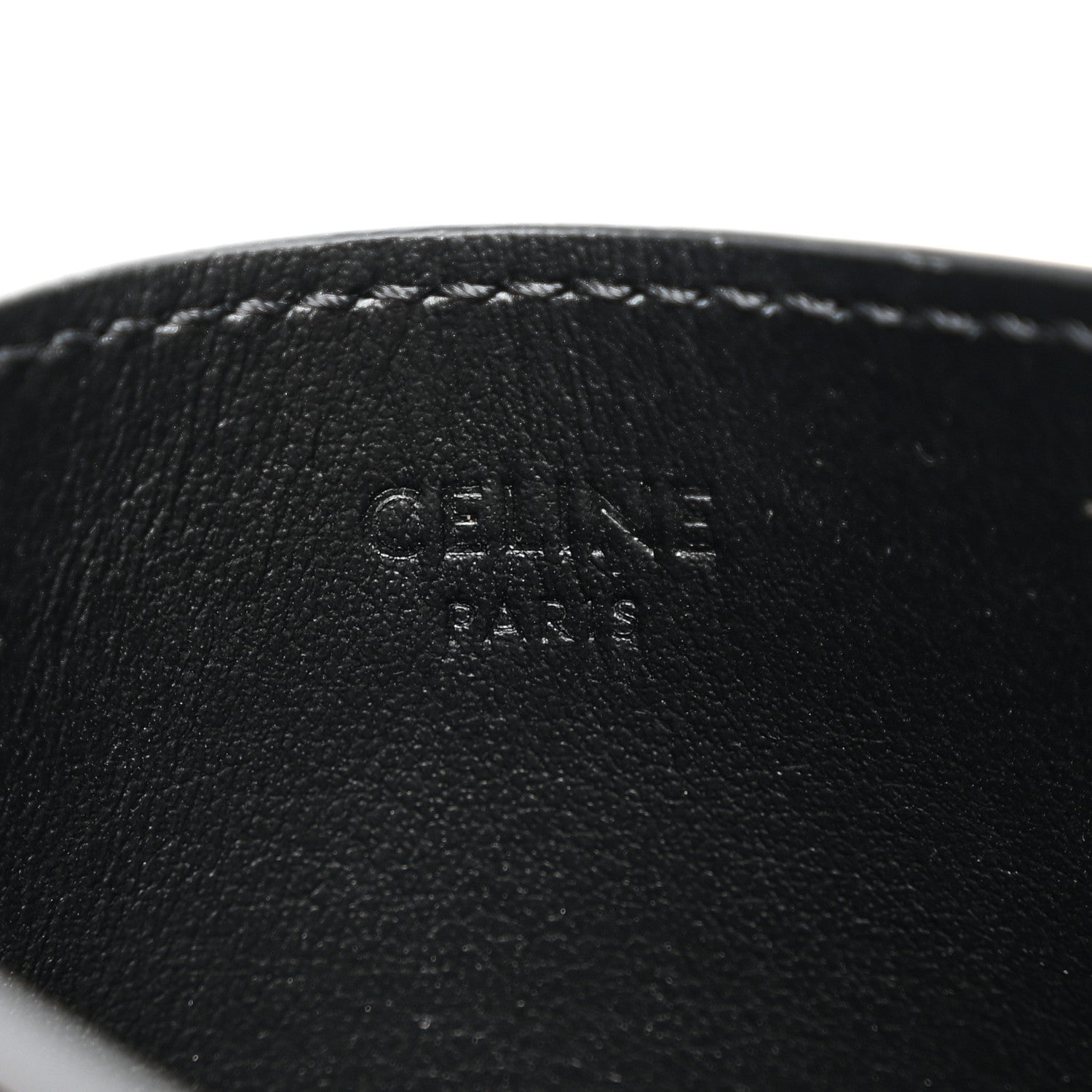 Celine Shiny Calfskin Triomphe Card Holder Black 6 of 9