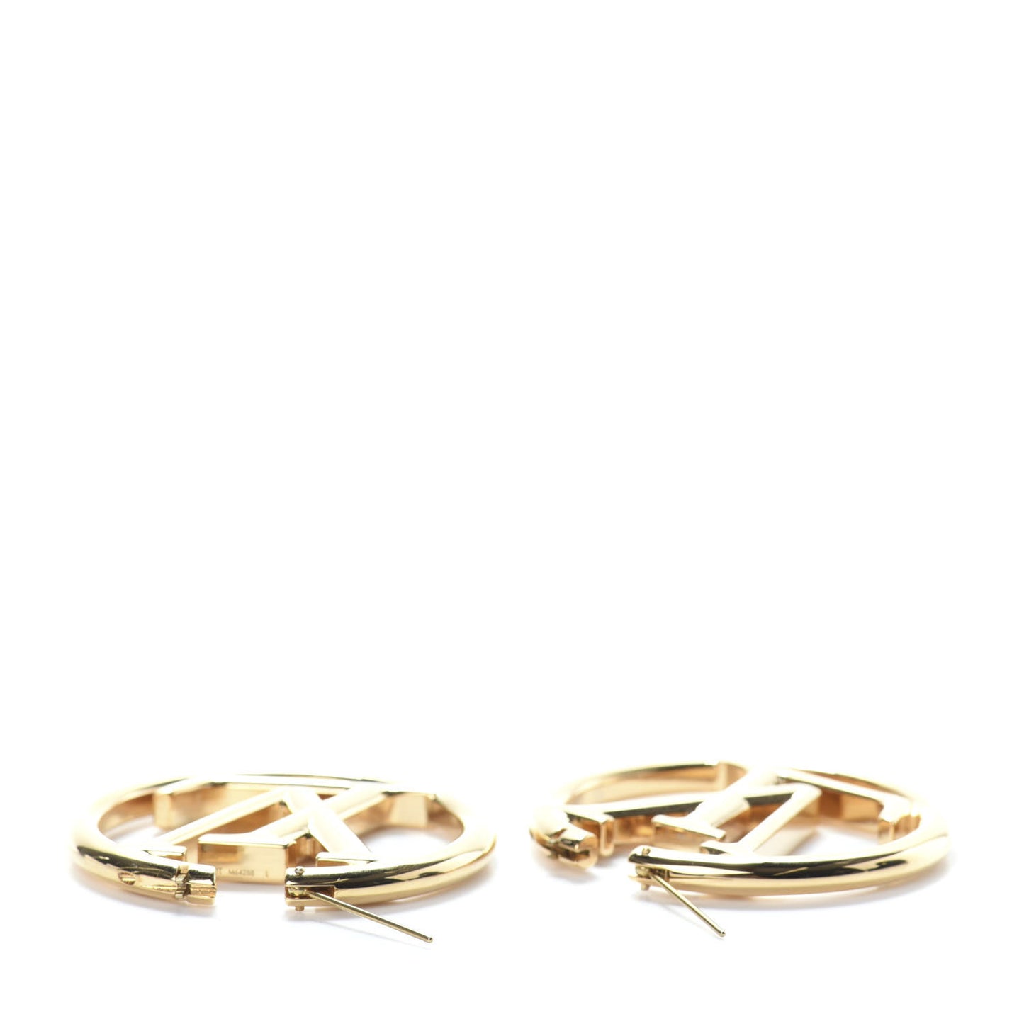 Metal Louise Hoop Earrings Gold