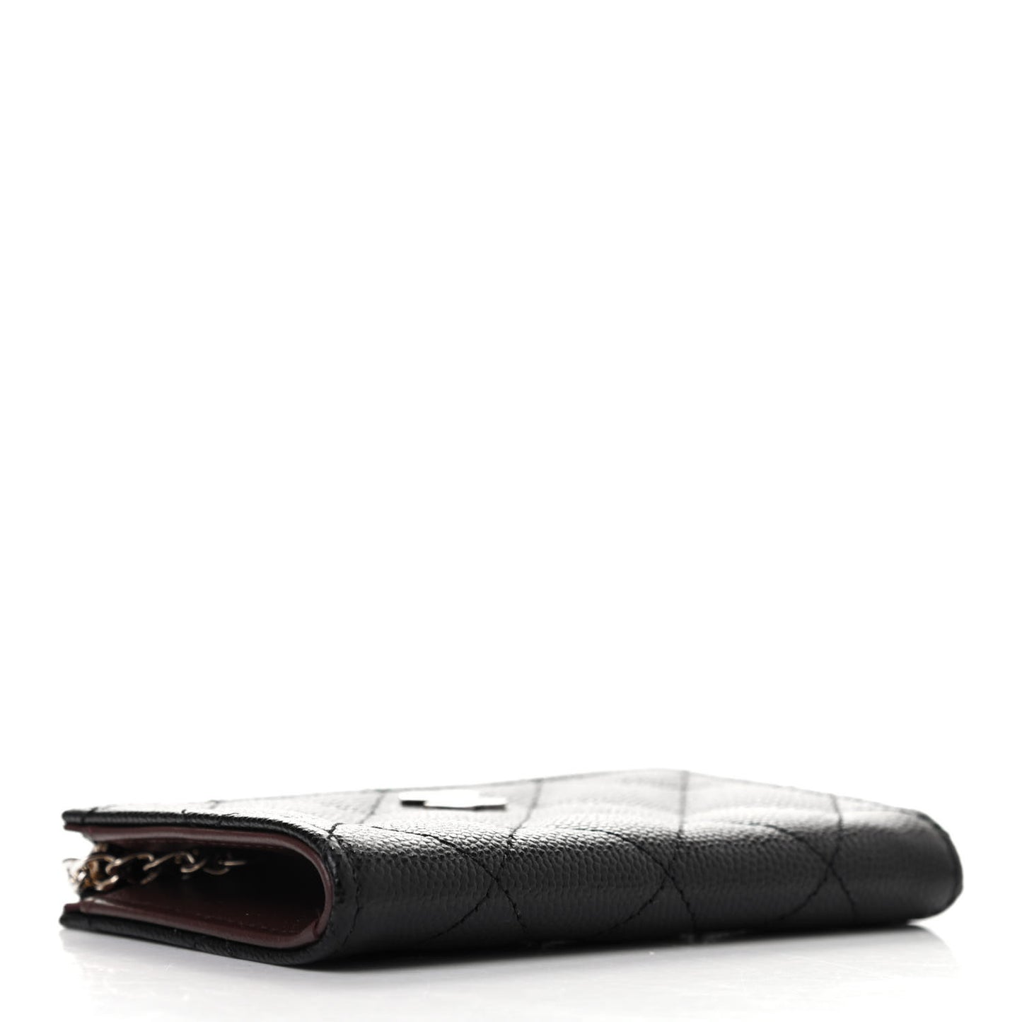 Caviar Quilted Zipped Key Holder Case Black
