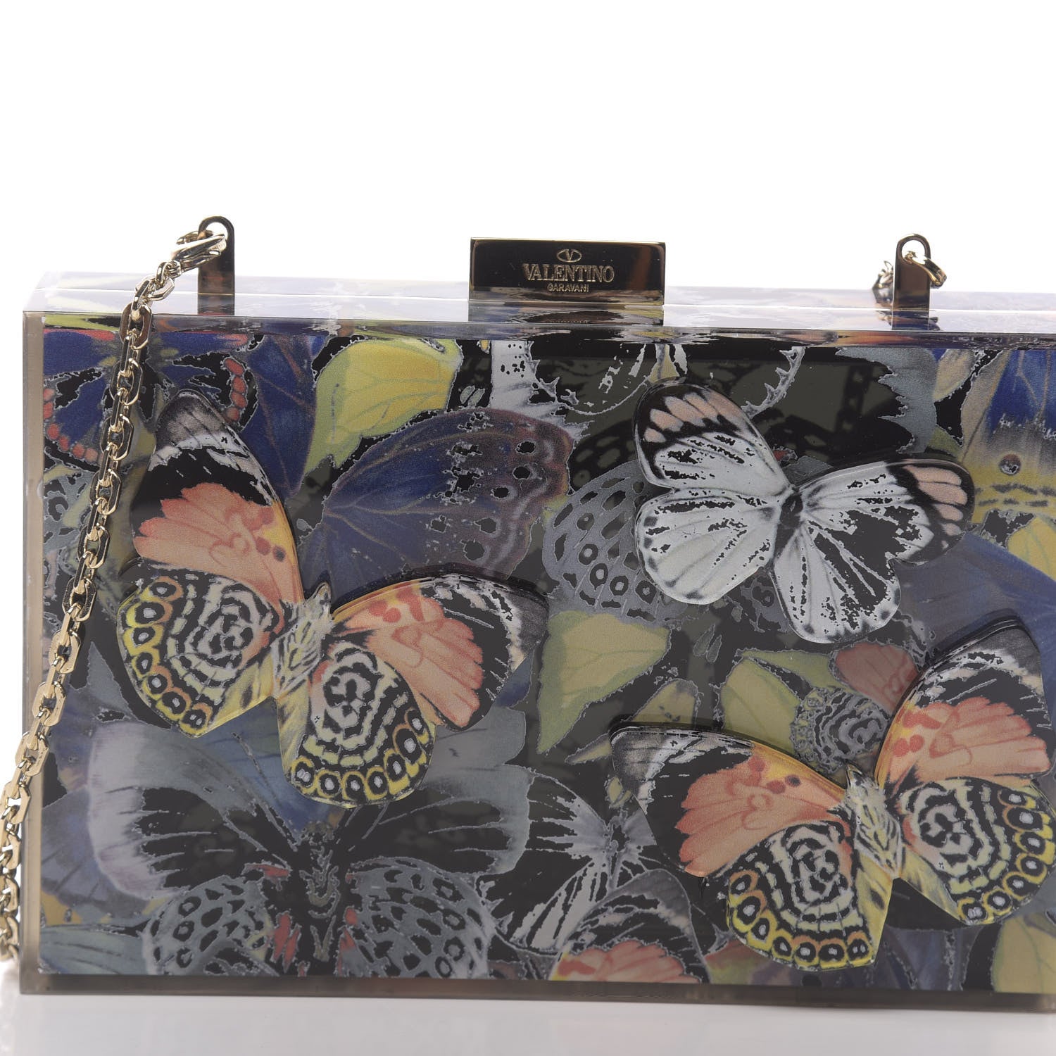Valentino Garavani Plexiglass Camubutterfly Minaudiere Bag Multicolor 9 of 9
