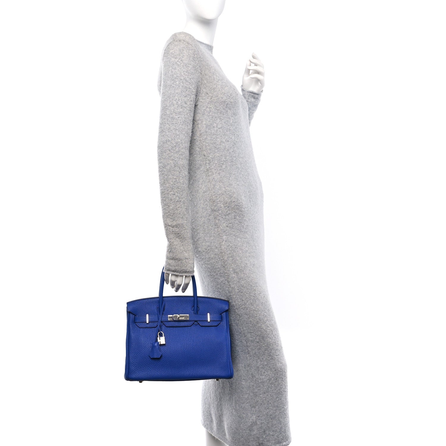 Hermes Togo BIRKIN 30 Bleu Electrique 2 of 12