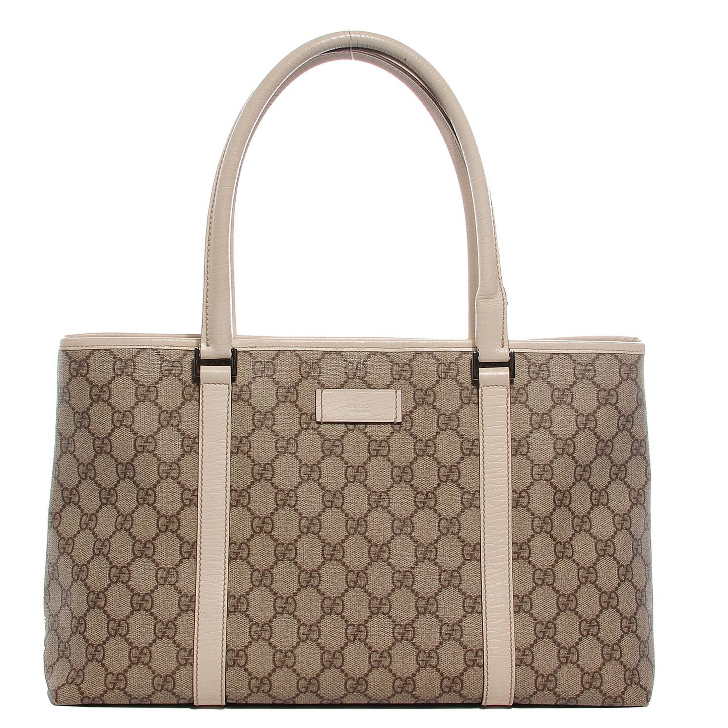Coated Canvas Monogram Medium Joy Tote Off White