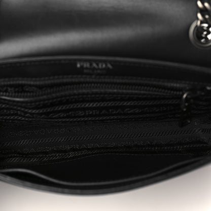 Prada Vitello Studded Crossbody White Black 5 of 9