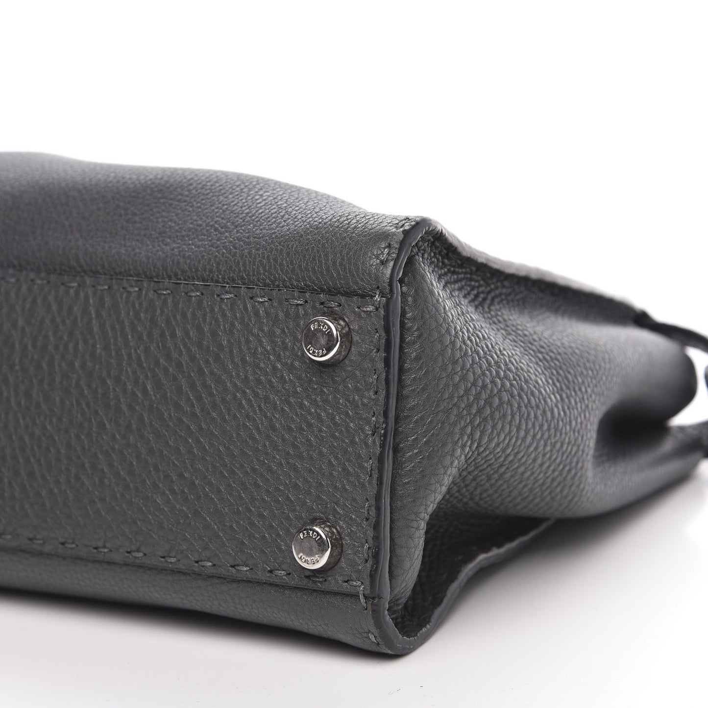 Cuoio Romano Selleria Bi-Color Medium Peekaboo Iconic Satchel Asfalto Latte