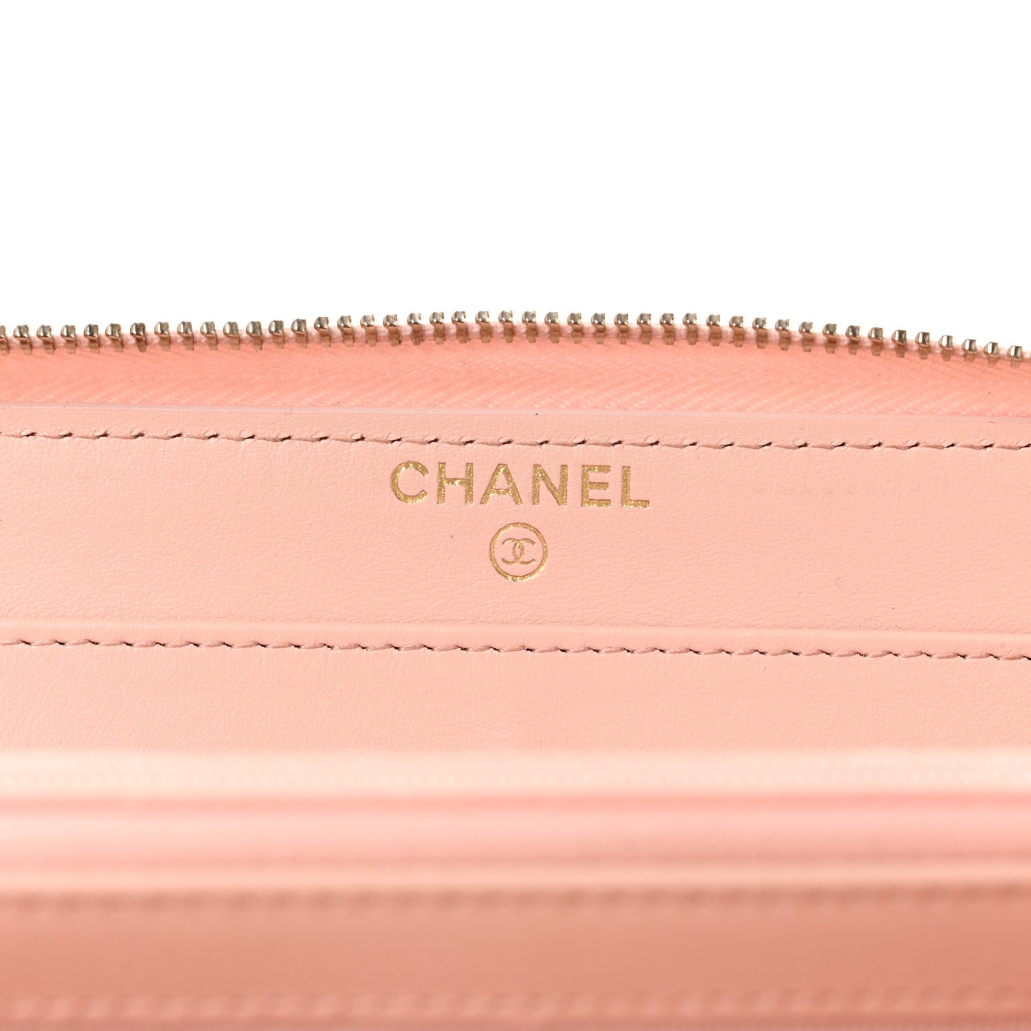 Chanel Caviar Quilted Large Gusset Zip Around Wallet Light Pink 6 of 12