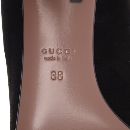 Gucci Kid Scamosciato Pumps 38 Nero Black 6 of 9