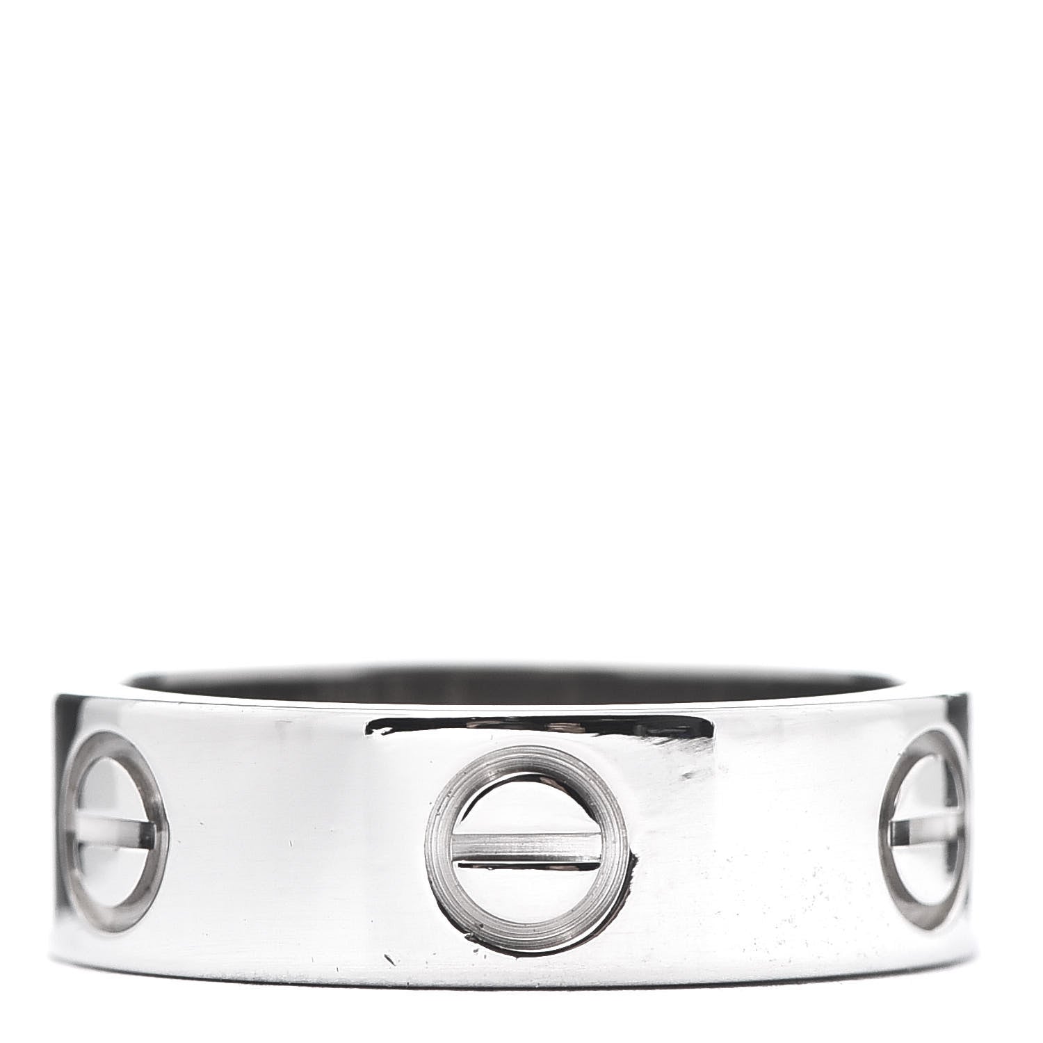 Cartier 18K White Gold 5.5mm LOVE Ring 50 5.25 3 of 4