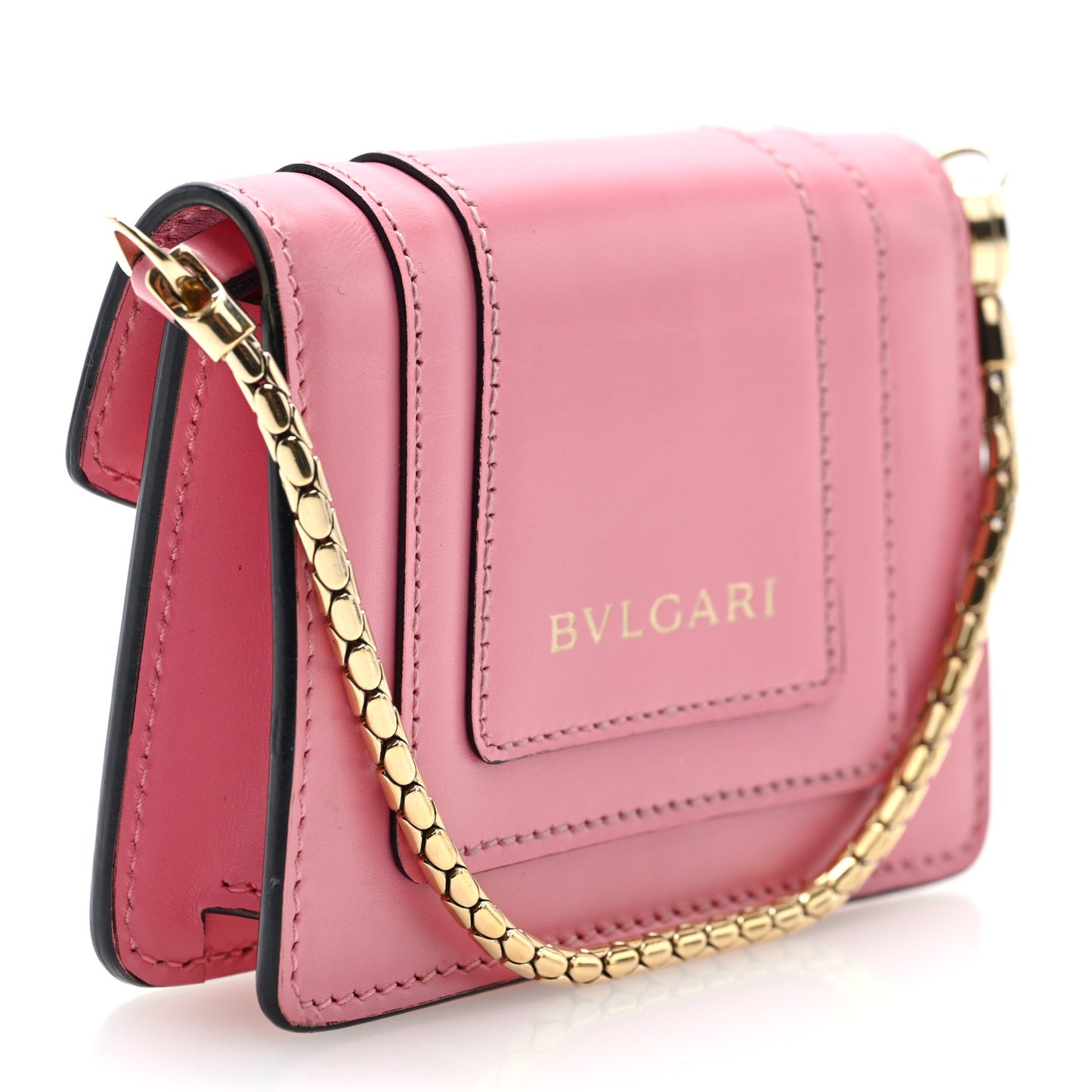Calfskin Serpenti Forever Miniature Bag Charm Pink