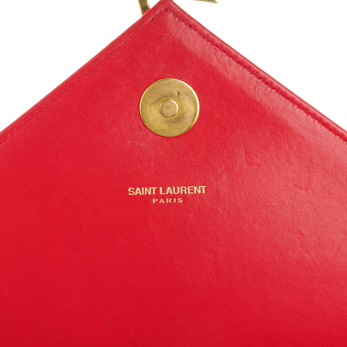 Lambskin Matelasse Chevron Large Monogram Satchel Red