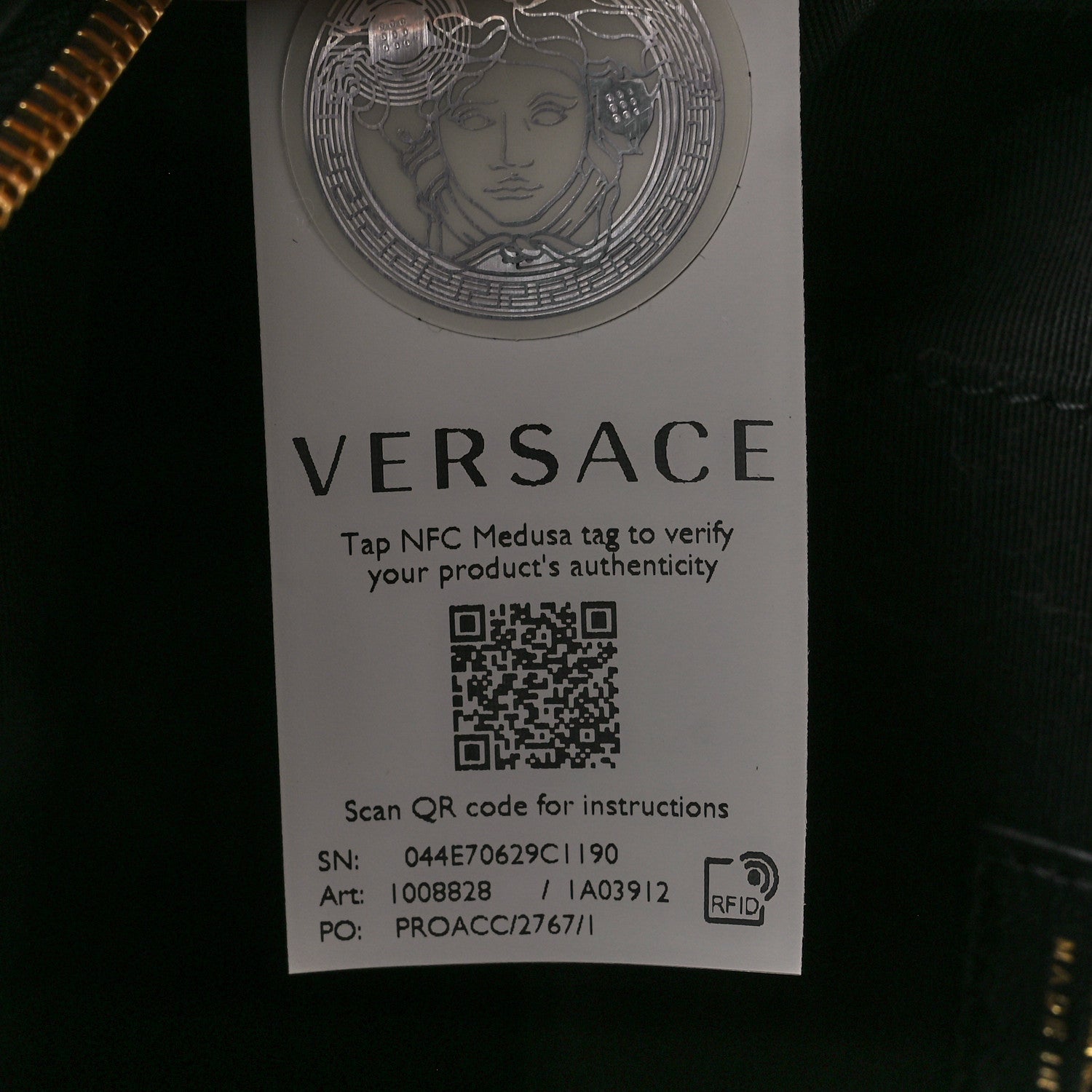 Versace Nappa Quilted Medium Medusa Camera Bag Black 7 of 10