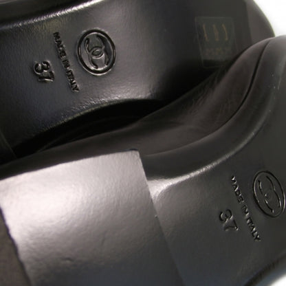 Chanel Leather Steel Toe Ballerina Flats 37 8 of 9