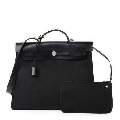 Hermes Toile Vache Hunter Herbag Zip 39 MM Black 1 of 9