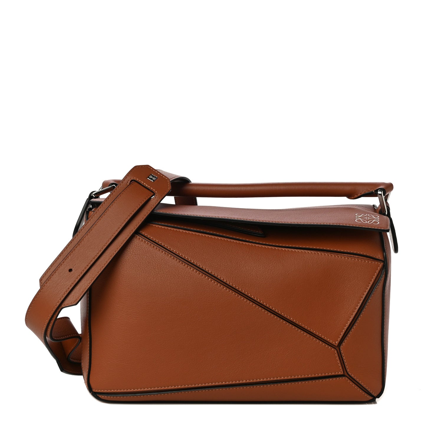 Calfskin Medium Puzzle Bag Tan