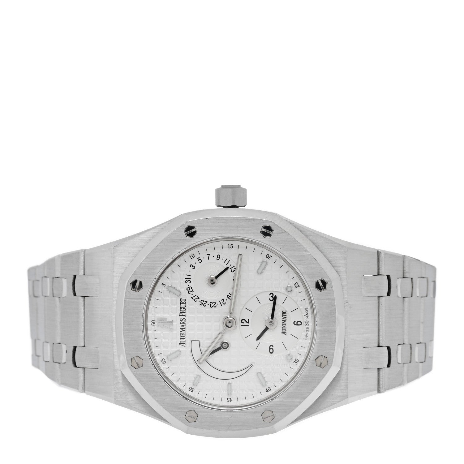 Audemars Piguet Stainless Steel 36mm Royal Oak Dual Time Automatic Watch White 25730ST 2 of 5