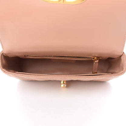 Christian Dior Lambskin Cannage Small Caro Bag Rose Des Vents 5 of 9