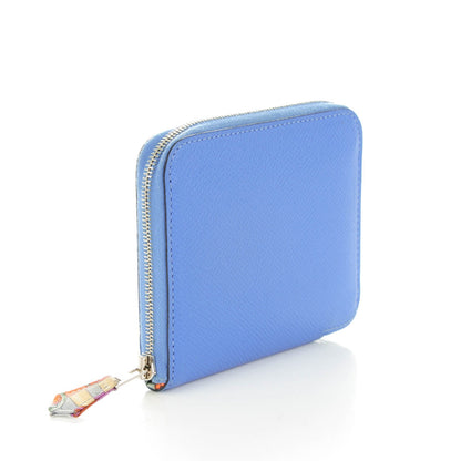Hermes Epsom Silk'in Compact Wallet Bleu Paradis 3 of 8