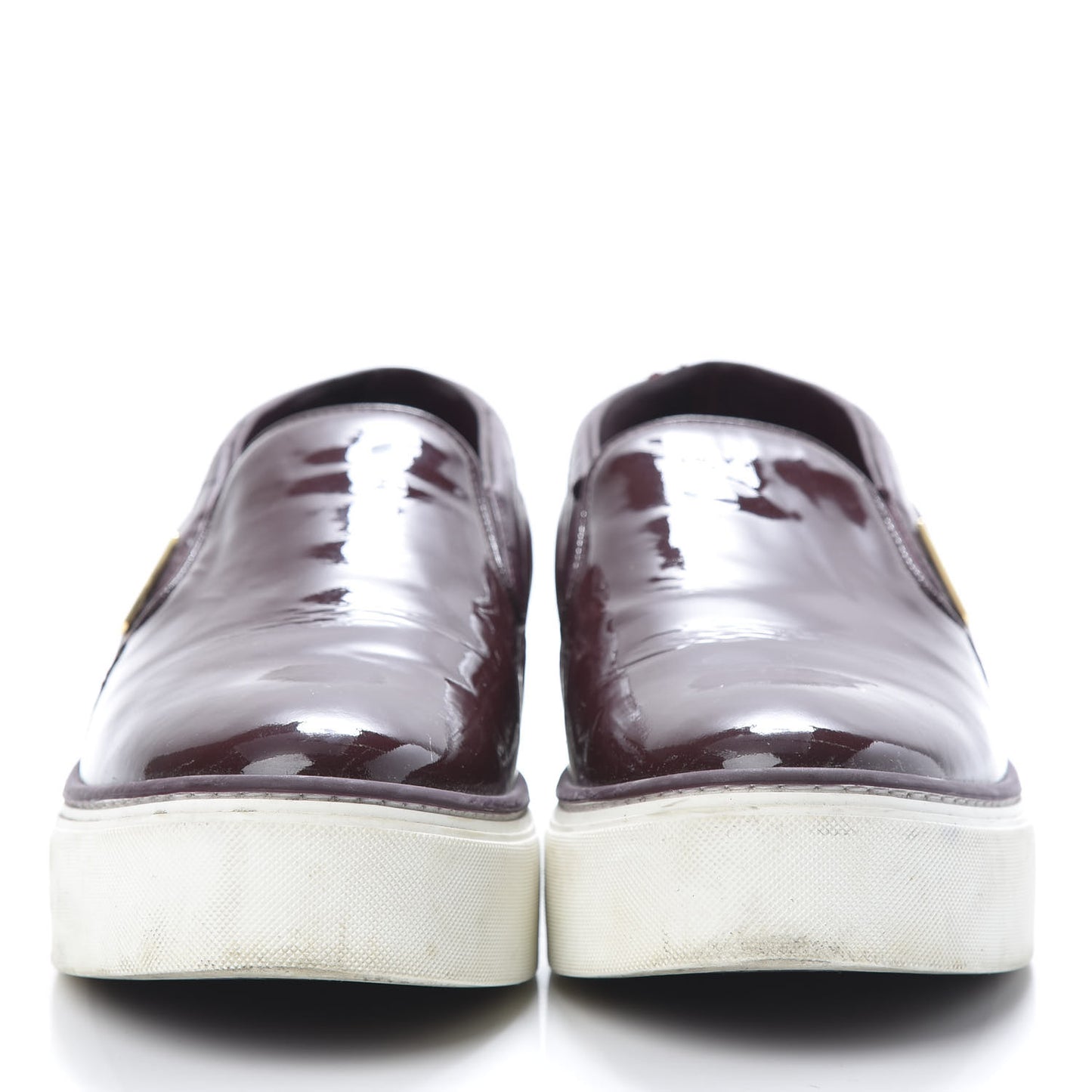Alligator Patent Calfskin Catwalk Slip On Sneakers 36.5 Bordeaux