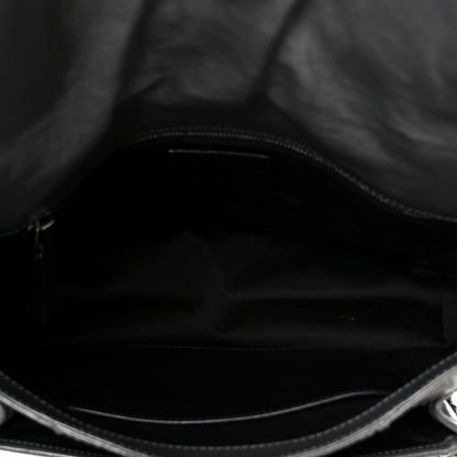 Saint Laurent Crinkled Calfskin Matelasse Monogram Medium Niki Chain Satchel Fog 5 of 11