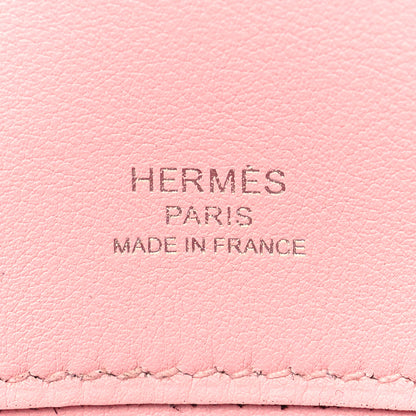 Hermes Swift Kelly Cut Clutch Pochette Rose Sakura 12 of 19