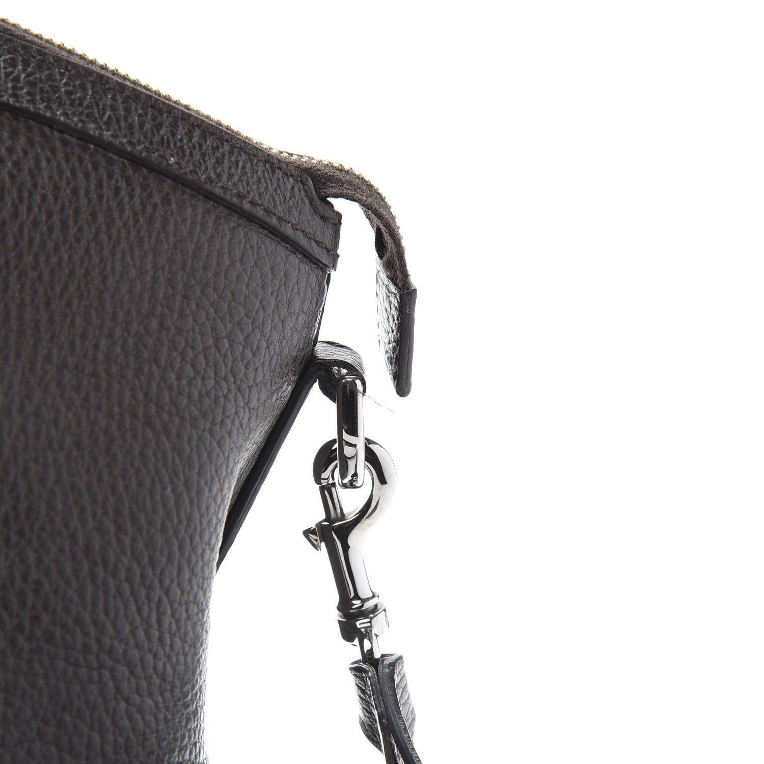Gucci Pebbled Calfskin Medium GG Convertible Dome Satchel Dark Brown 15 of 17