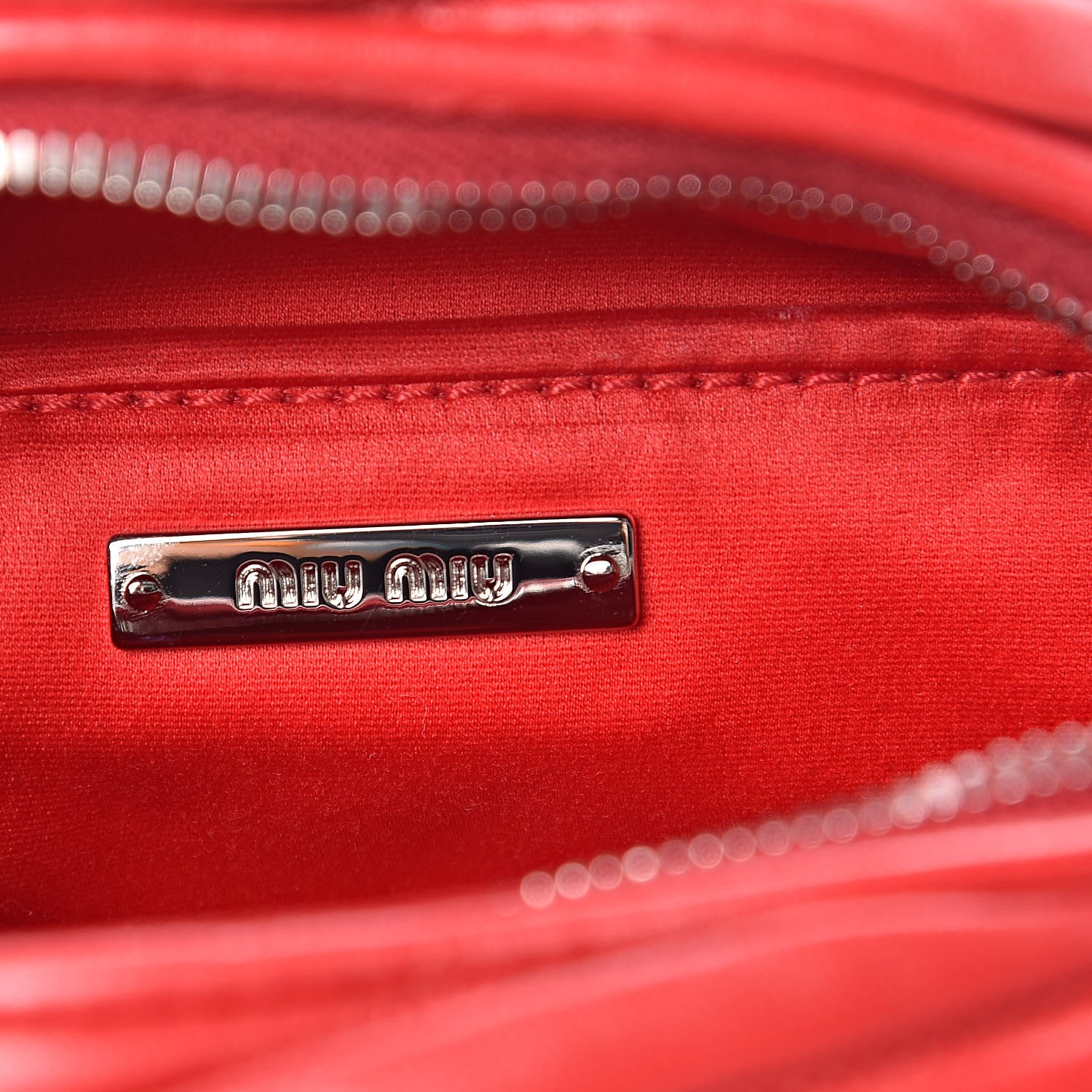 Miu Miu Nappa Matelasse Round Crossbody Fuoco 6 of 8