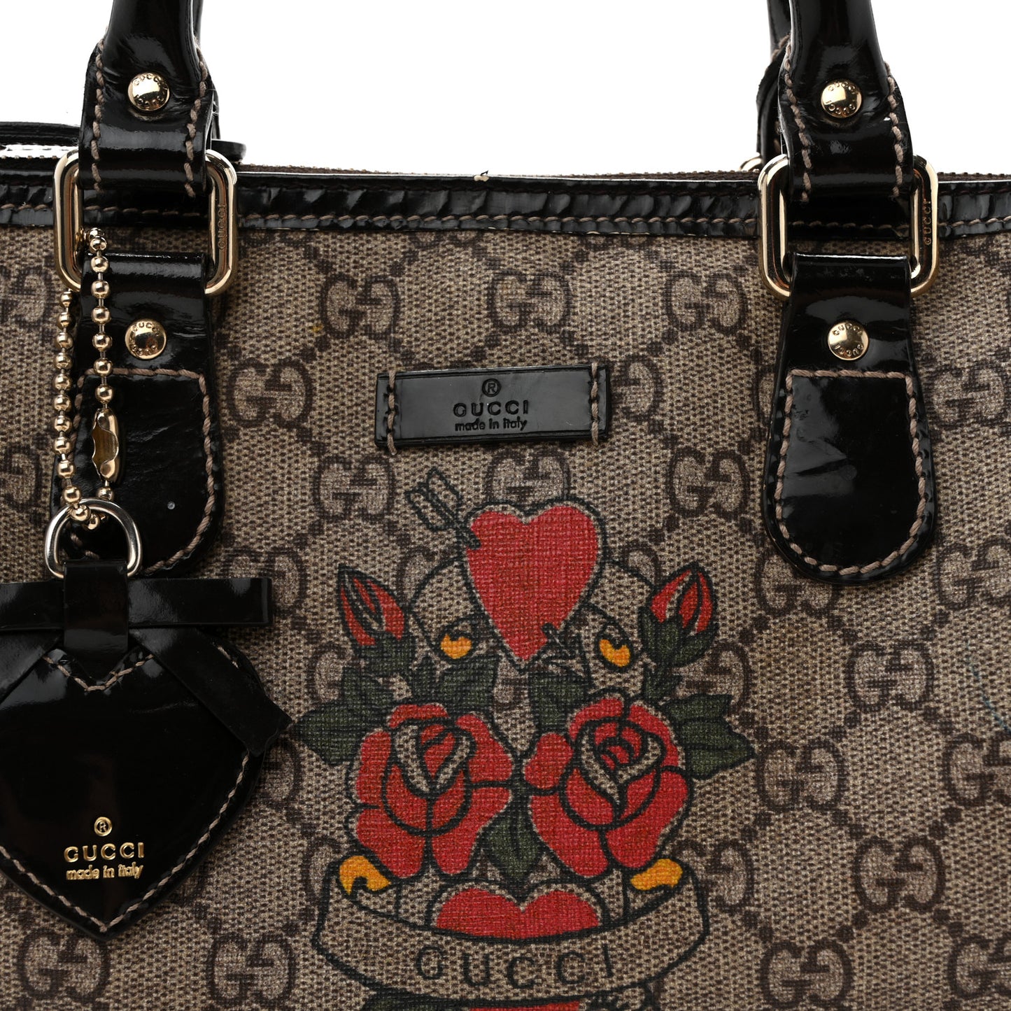 GG Plus Monogram Tattoo Heart Small Joy Boston Dark Brown