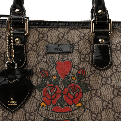 Gucci GG Plus Monogram Tattoo Heart Small Joy Boston Dark Brown 8 of 11
